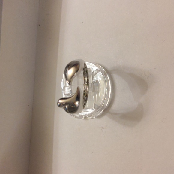 Avon Signed Heart Shaped Adjustable Women's Ring Size 8 / 8 1/2 - Picture 1 of 12